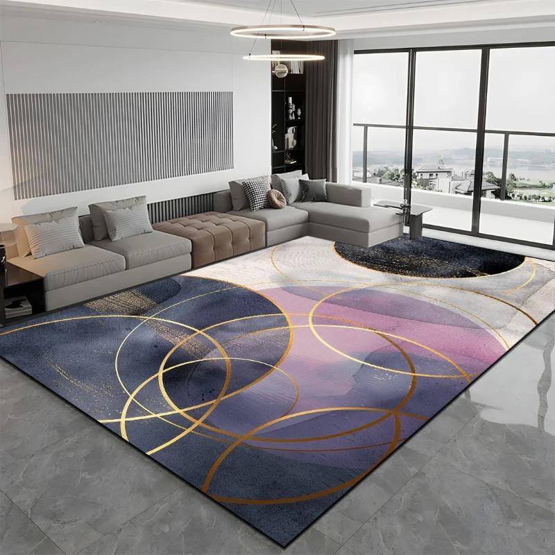 Modern Light Luxury Large Carpets for Living Room Bedroom Velvety Soft Shaggy Rugs Customized Washable Non-Slip Floor Mat