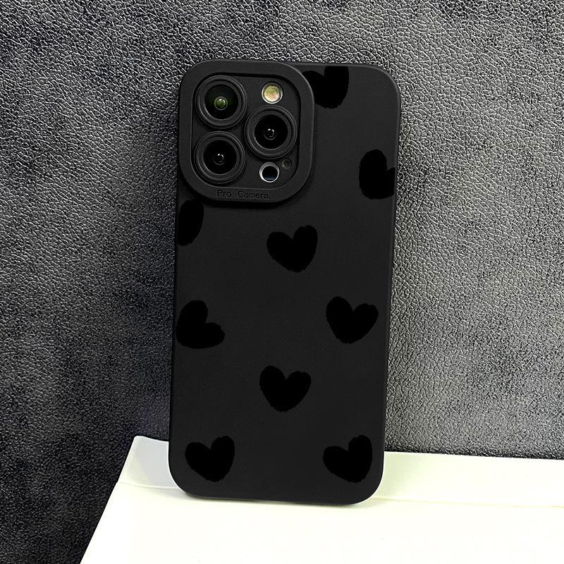 Black Love Heart Pupil Eye Case for iPhone 11/12/13/14/15/XSMAX