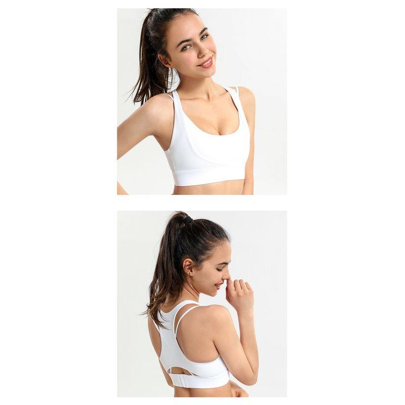 

Big Sale Fake Two-Piece High Strength Bubble Wrap Sports Intimates Women s Running Training Quick-Drying Workout Beauty Back Yoga Clothes Vest White thin band M