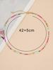 Go2boho Boho Beaded Necklaces For Women Rainbow Colorful Summer Bohemian Mixed Bead Crystal Necklaces Choker Beach Jewelry