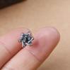 Men's Trendy Black Six-Pointed Star Stud Earrings - Vintage Ear Jewelry