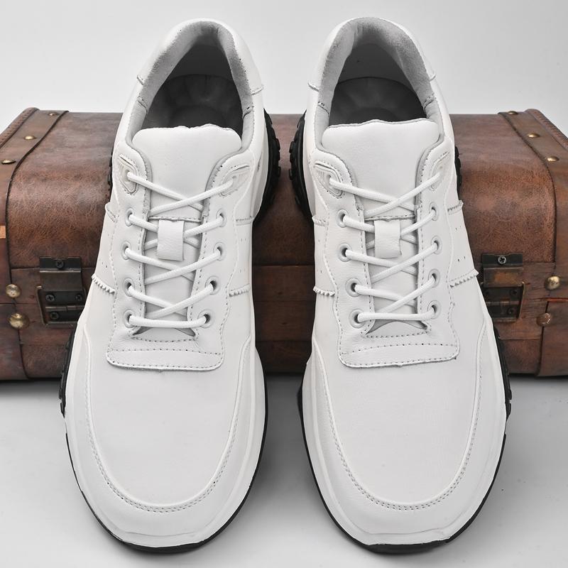 Mode Herren Freizeit Sneaker Mode Leder Luxus Rutschfest Leicht Langlebig Stabil Atmungsaktiv Weichsohlen Bequeme Herrenschuhe