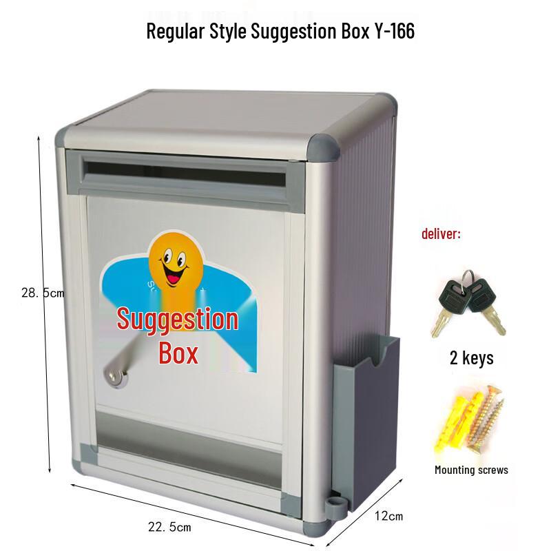 Настенный запираемый ящик для предложений из алюминиевого сплава для улицы
