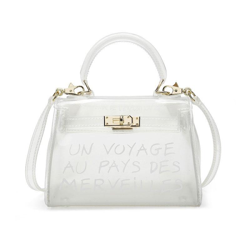 Candy-colored Transparent Shoulder Bag For Women Pvc Material Jelly Bag Medium Size Ideal For Daily Wear