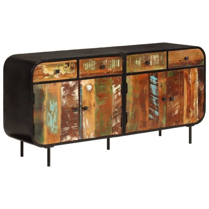 VidaXL Buffet 140x35x70 Cm Solid Reclaimed Wood and Metal 355845