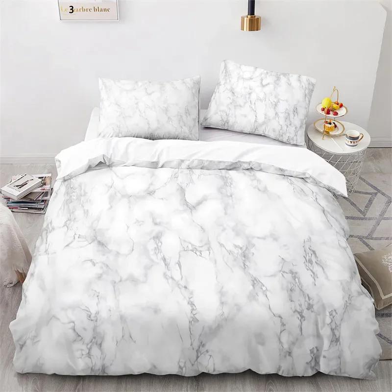 Marble Duvet Cover Microfiber Geometric Pattern Bedding Set Abstract Comforter Cover Full King For Kids Teen Adult Bedroom Decor