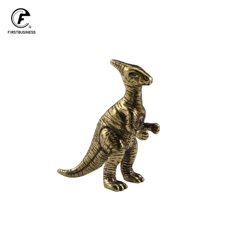 Solid Brass Jurassic Dinosaur Small Statue Office Desktop Ornaments Miniatures Copper Dinosaur Ornaments Tea Pet Crafts