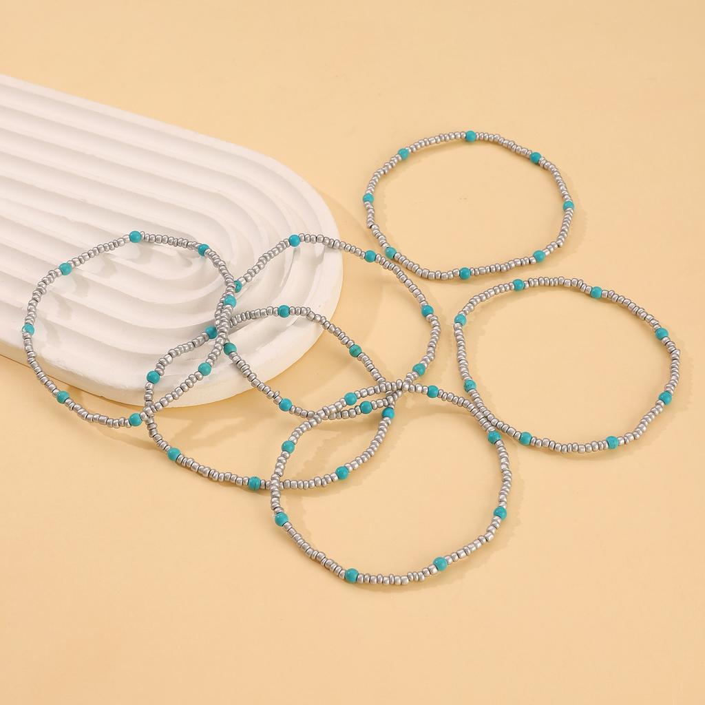 2026 Handmade Rice Beads Bracelet Set for Women Bohemian Style Elastic Stacking Creative Fashion Jewelry