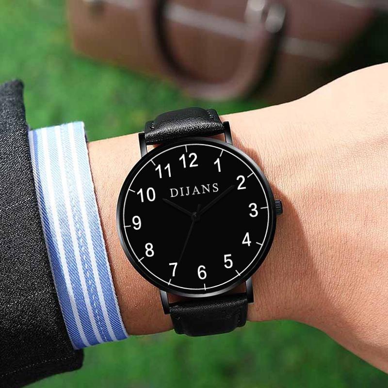 Relojes de moda para hombres Reloj de cinturón de malla de negocios Negro  Reloj de cuarzo casual de esfera grande Reloj de regalo clásico para hombres  comprar a buen precio — entrega