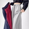 Women's High-Waist American Style Flared Sweatpants - Slim Fit Horseshoe Design for Autumn/Winter