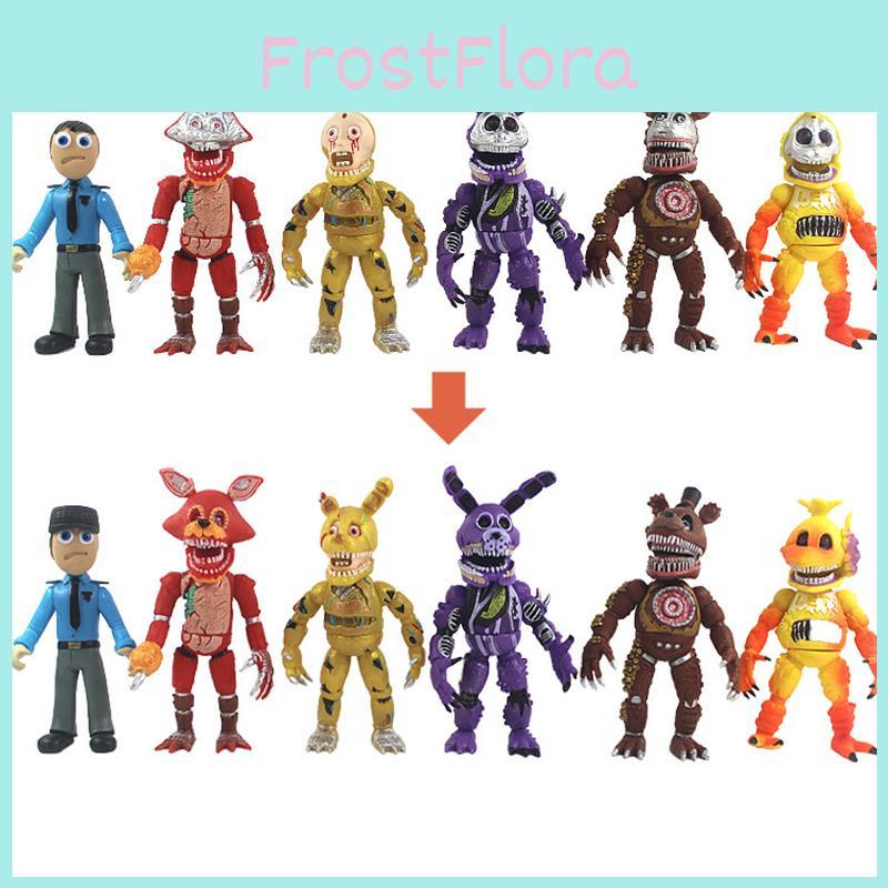 Vibrant 6pcs Fnaf Five Nights At Freddy's Light Up Action Figures For Kids