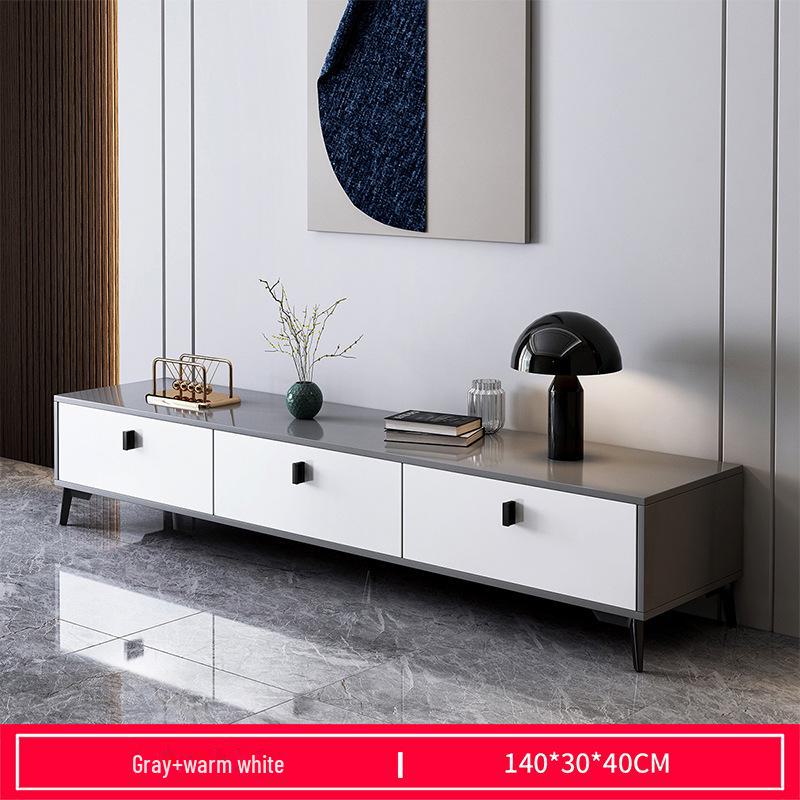 Yijiada Modern TV Cabinet & Coffee Table Combo for Small Spaces