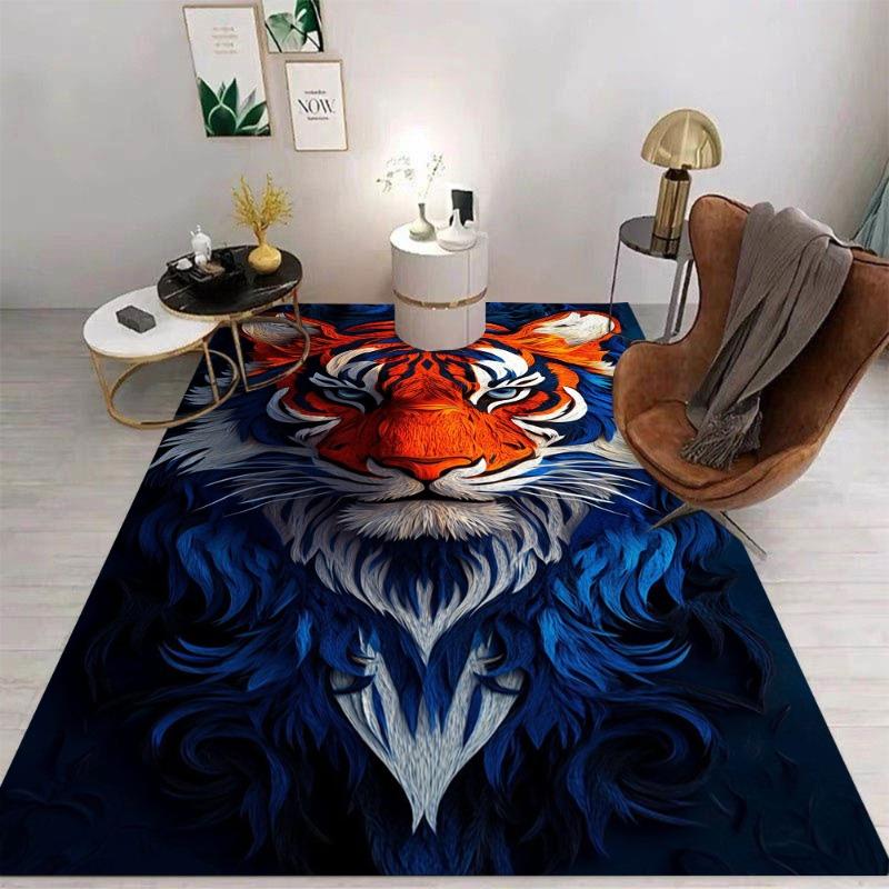 Modern Tiger Art Area Rug Carpet Washroom Floor Mat Washable Dining Room Bedroom Decor Floor Rug Easy To Clean Very Fashionable