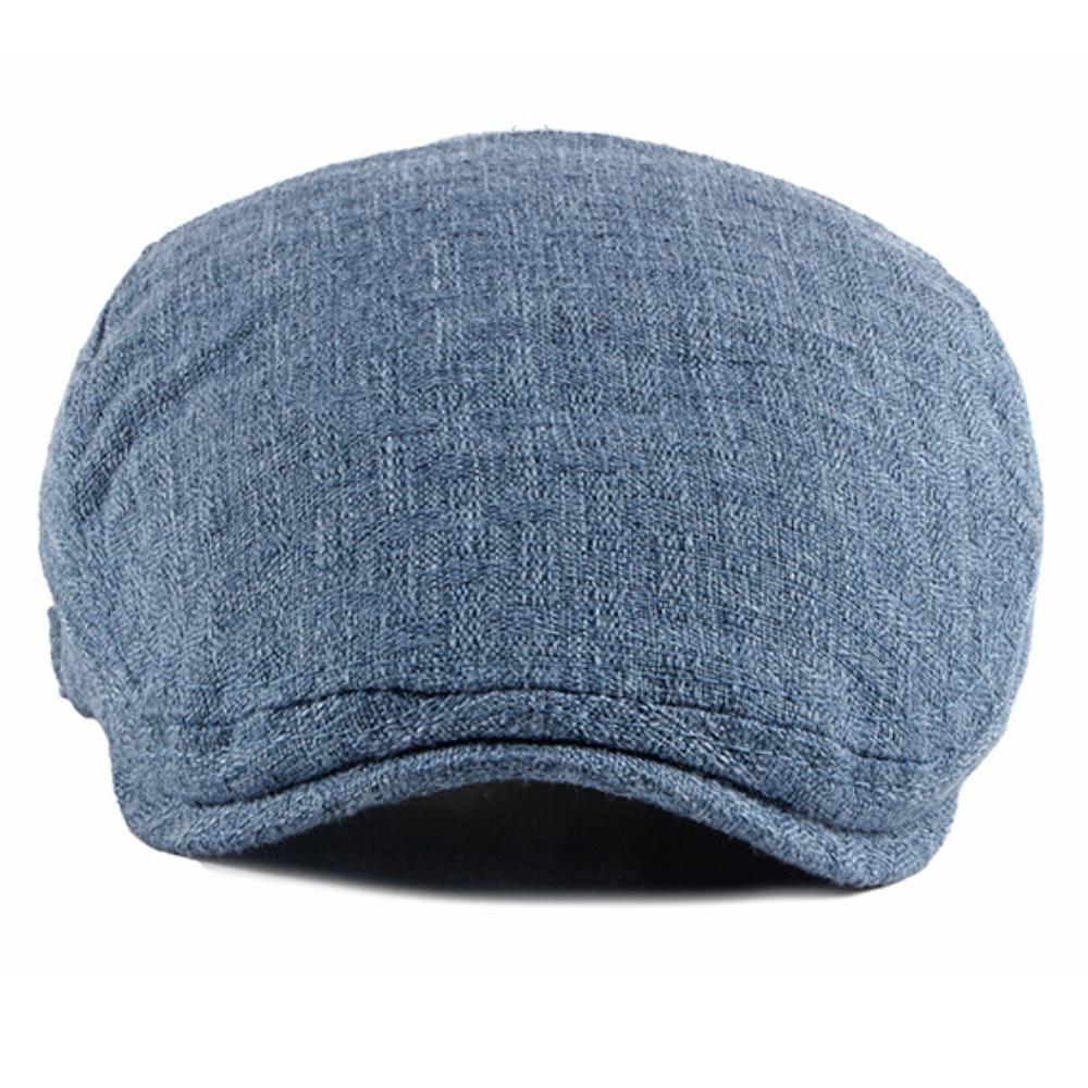 HT4737 Mens Berets Women Spring Summer Breathable Linen Beret Cap Artist Painter Beret Hat Male Female Adjustable Ivy Flat Caps