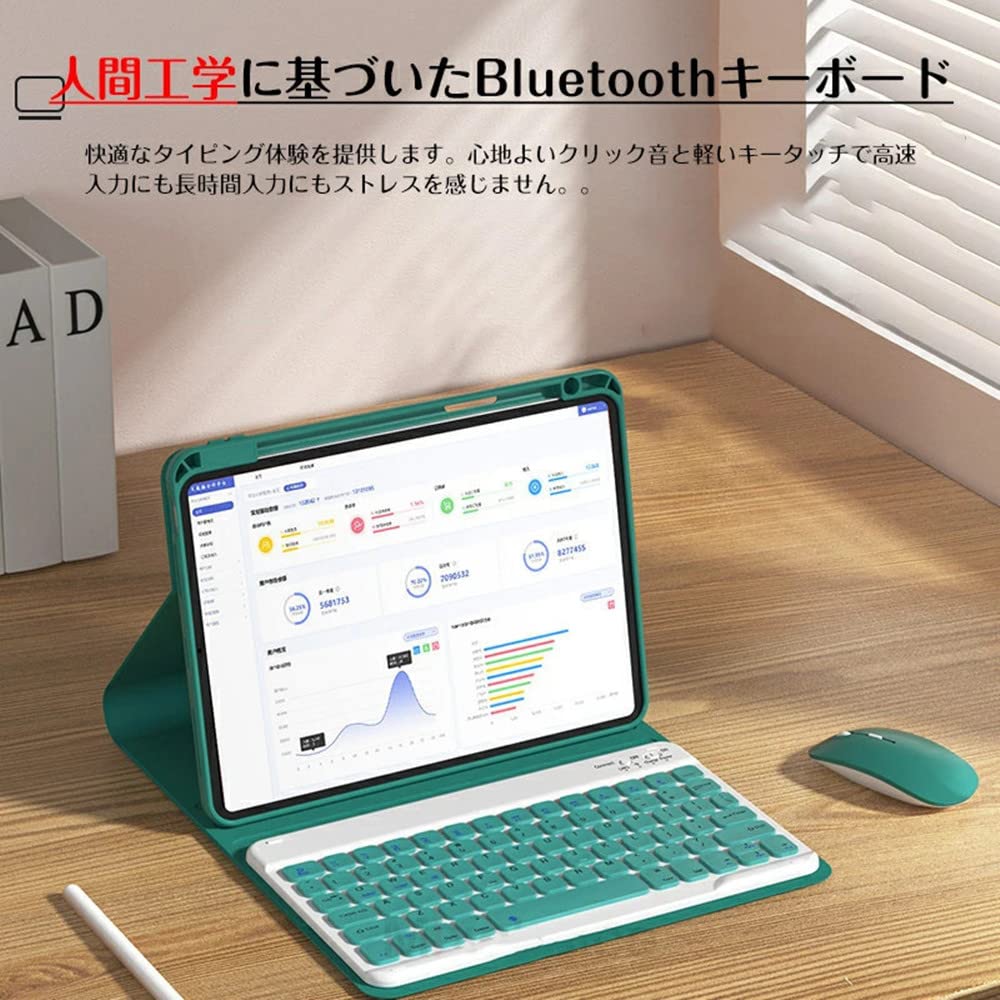 QIYIBOCASE Pouzdro s klávesnicí pro iPad 10. generace s vertikálním magnetickým držákem na pero, kulaté sférické, kompatibilní s 2022 iPad 10, magnetické, průhledné, odnímatelné