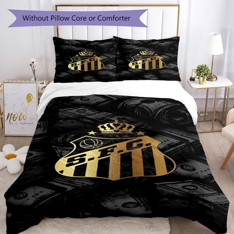 Fc Crest Design Printed Pattern Duvet Cover Set – includes 1 duvet cover and 2 matching pillowcases Bedroom decor Christmas gifts