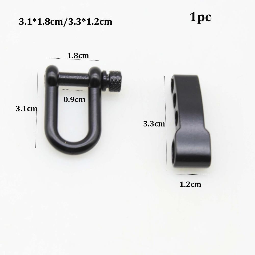 Zinc Alloy Rope Paracord Buckle Survival Bracelets O-Shaped Shackle  Outdoor Accessories