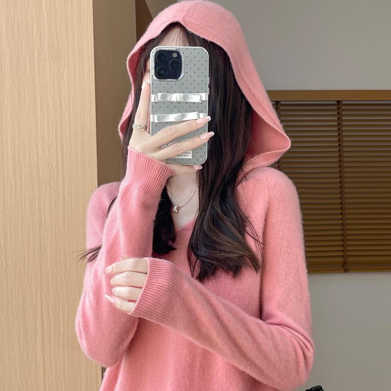 Women's Cashmere Sweater Qinghe Cashmere 30% Cashmere 70% Wool Autumn and Winter Pullover Warm and Fashionable