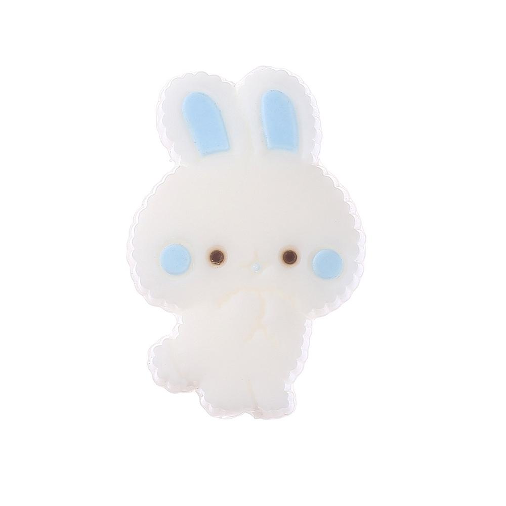 10Pcs Food Grade Silicone Beads 18x27mm Cartoon Animal Bunny Teether Beads For Jewelry Making DIY Baby Necklace Pacifier Chain