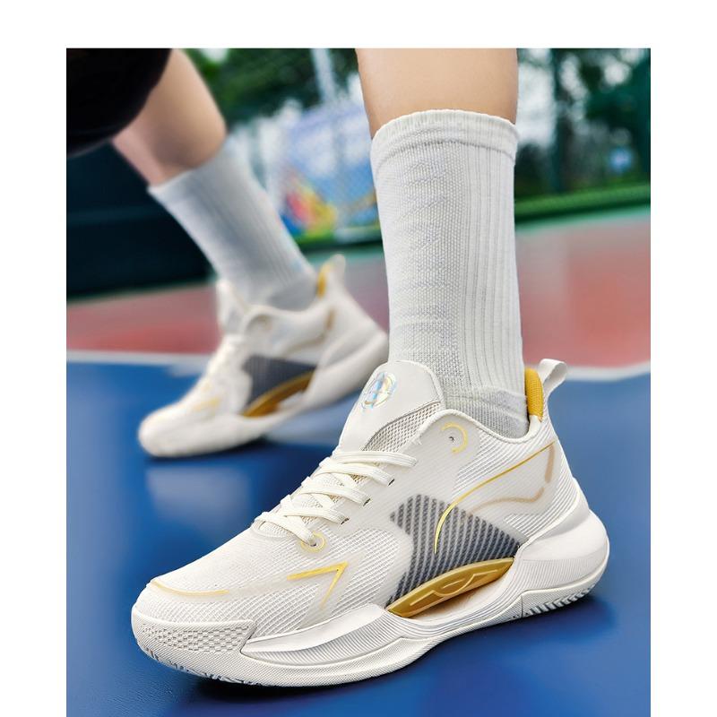 Men's Basketball Comfortable Sneakers Mesh Cushioning Accent Lightweight Sports Shoes