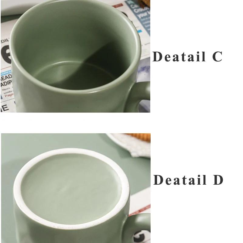 400ML Nordic Ceramic Coffee Mug Creative Handmade Multiple Colors Cup Ring Handle Ceramic Mugs For Coffee Porcelain Mug Beer Cup
