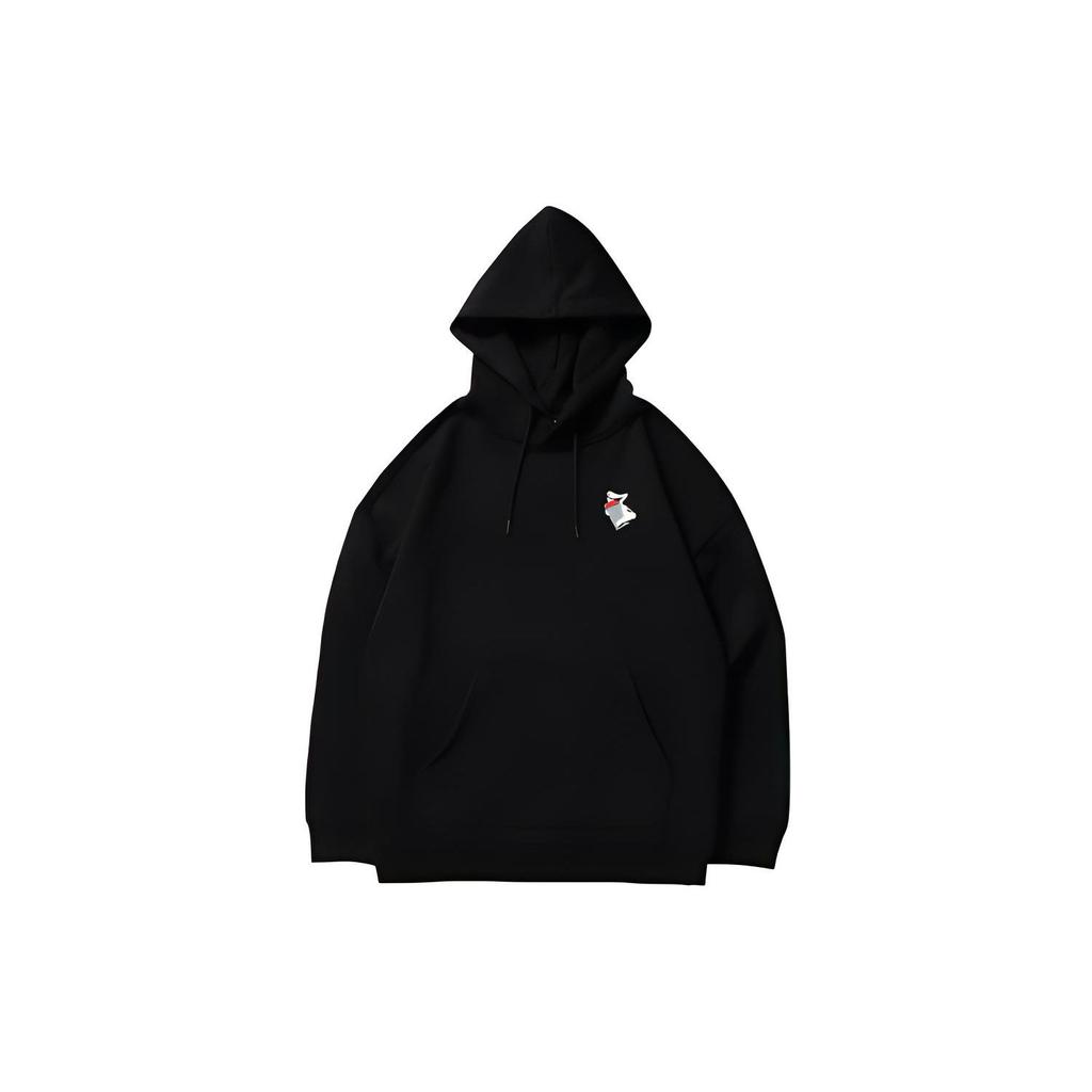 Li Ning X OG Slick Collaboration Graffiti Pattern Casual Sports Hoodie Men Hoodies Black AWDND01-2