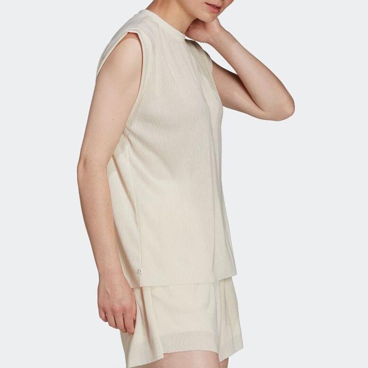 Adidas Solid Color Casual Sports T-Shirt Women Tops White HE4956