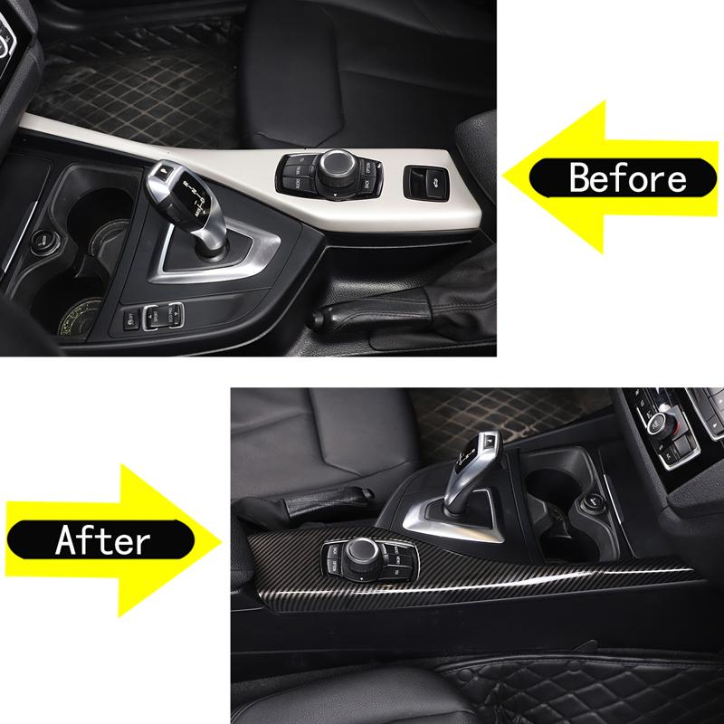 For BMW 1 2 Series F20 F21 F22 F23 116I 118I 2012-2019 ABS Carbon Fiber Multimedia Button Panel Cover Sticker Car Accessories SFGHN1