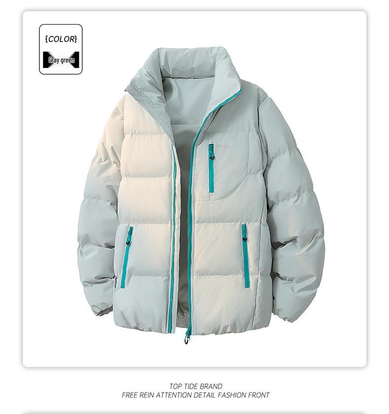 2025 Winter Stand Collar Cotton Jacket - Men's Windproof Warm Unisex Casual Outwear