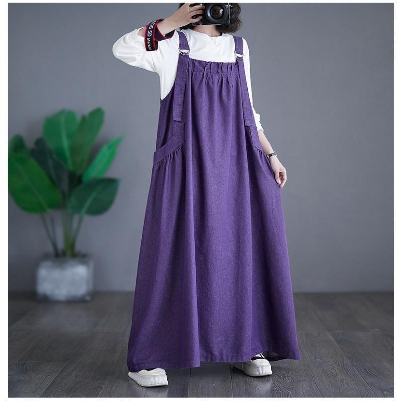 Mid-length Pendant Skirt Women Loose Denim Pendant Skirt Swing Dress