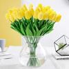 10 szt. 29 cm Żółty Tulipan Symulacja Dotykowy Sztuczny Kwiat Tulipana Dekoracja Domu Pokoju Ozdoby Ogrodowe Rekwizyty Ślubne Sztuczne Kwiaty