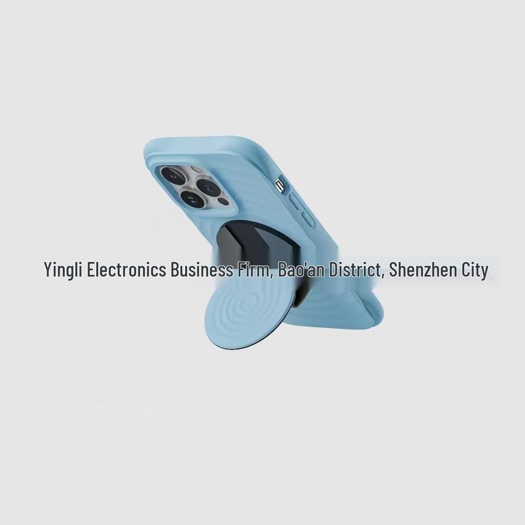 Premium Folding MagSafe Stand with Silicone Wave Pattern