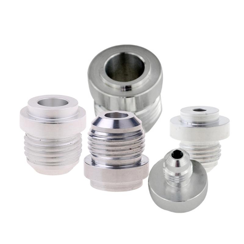 AN6-AN12 Male Welding Solder Fitting Bung Hose Adapter Oil Aluminum Thread Mounting Screw for Car Performance