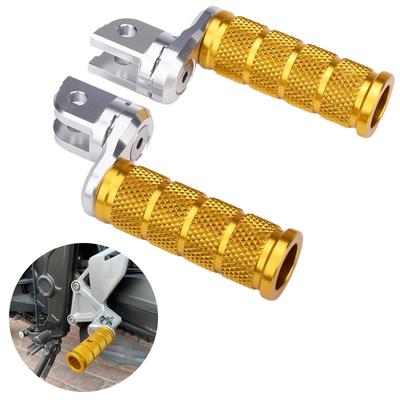 Motorrad Aluminium Fußraste für Suzuki GSX-S1000/F GSX-R1000 Verstellbar Rutschfest Mehrstufig (Gold)