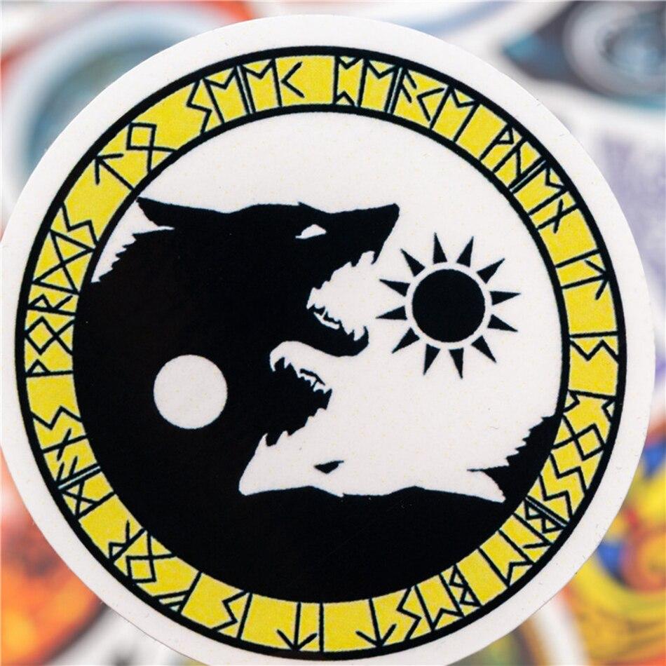 50pcs Pack Retro Totem Cool Stickers Luggage Skateboard Laptop Scrapbook Guitar Waterproof PVC Graffiti Sticker Kids Toys