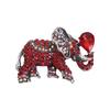 Sparkling Rhinestones Elephant Brooch Elegant Design Corsage Pin For Party Evening Wear Symbolizing Luck