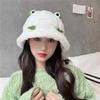 Cute Cartoon Frog Plush Warm Hat Autumn Winter Plush Fisherman Hat