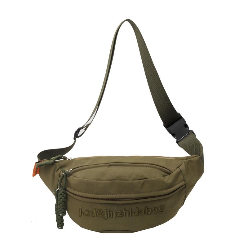 Canvas Mobile Phone Fanny Pack, Men'S And Women'S Breast Bag, Simple Student Small Backpack, Women'S Casual And Light Sports Messenger Bag, Men'S