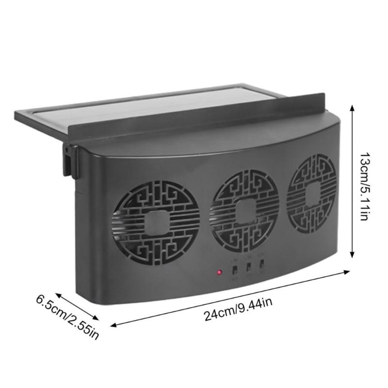 Car Cooler Front Rear Window Radiator Auto Air Vent Fan Radiator Cooling System USB Charging Solar Powered Ventilator