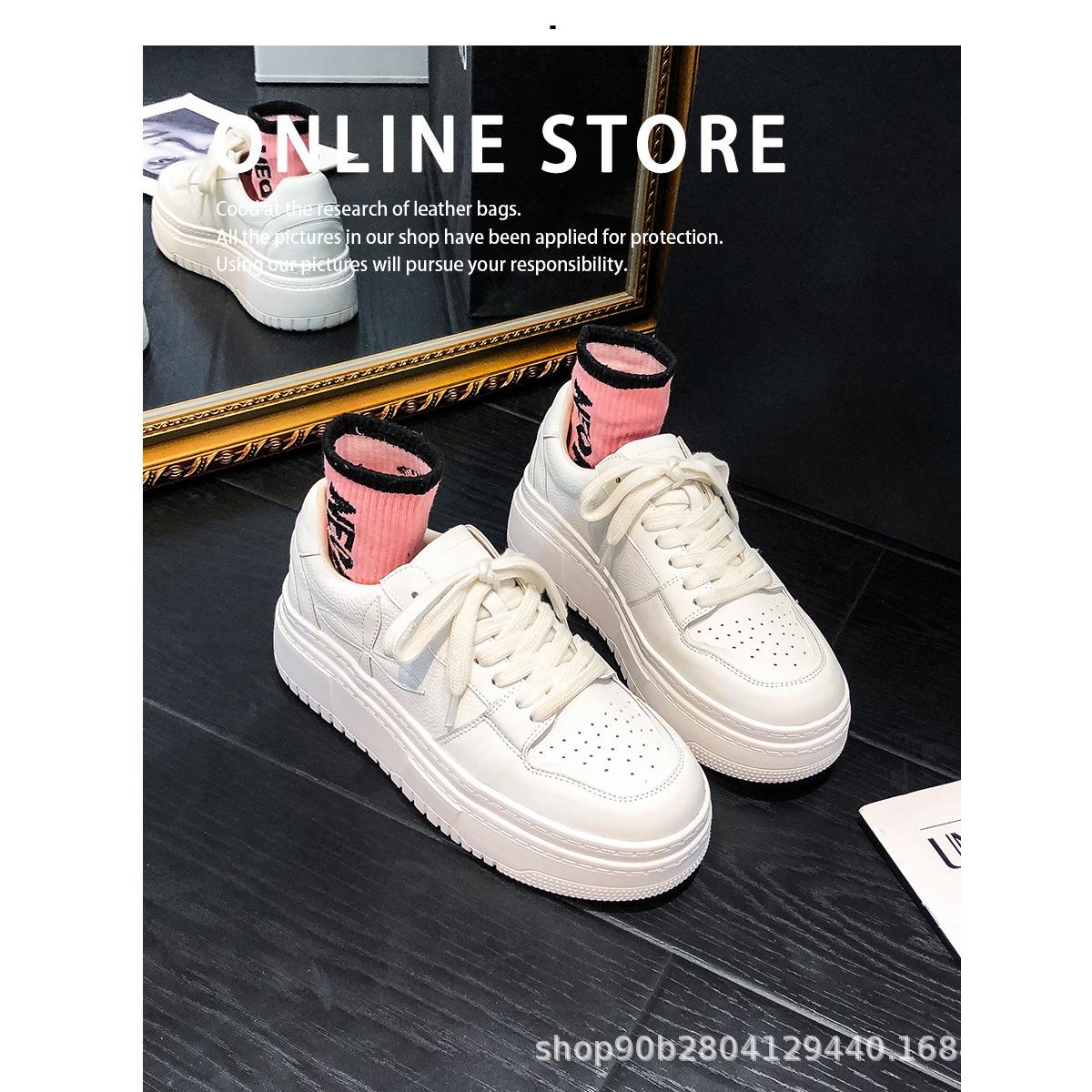 

Дядя Вэнь Сяобай Обувь 2024 Весна и Осень Новые Толстая подошва Увеличение роста Удлинение ног Снижение возраста Круглый носок Шнуровка Кеды Женские 40 белый