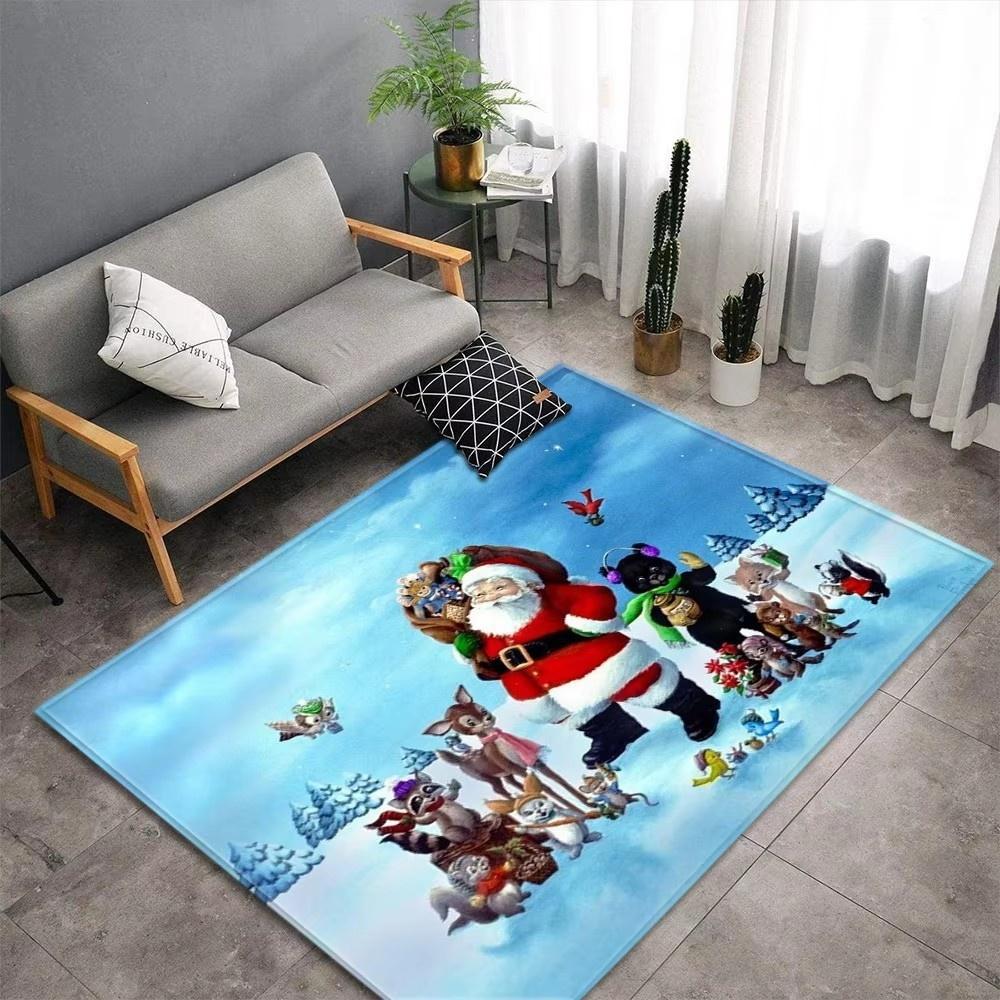 Christmas Red Truck Cardinals Carpet for Living Room Home Decor Sofa Table Large Area Rugs Bedroom Bedside Floor Mat