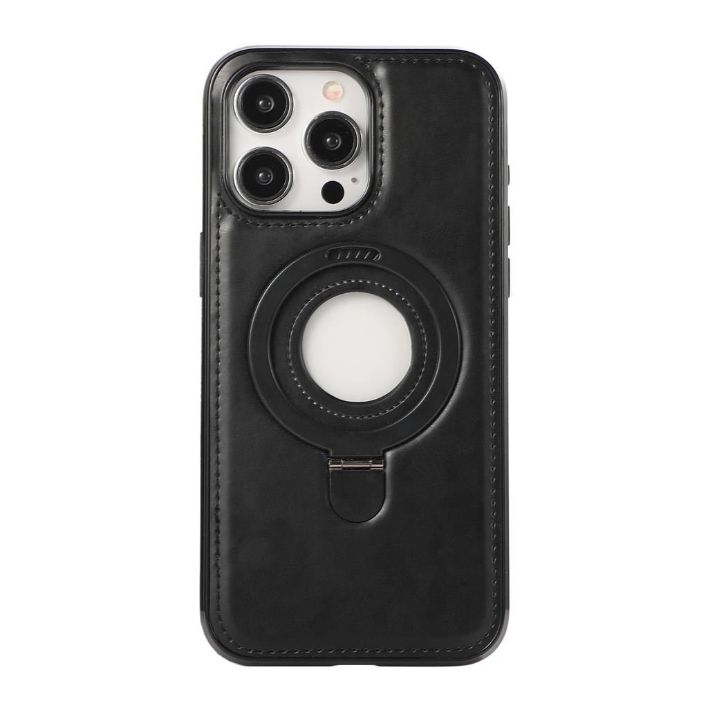 Custodia in Pelle per Apple iPhone16 ProMax - Supporto ad Anello di Ricarica Wireless MagSafe in PU Copertura Due in Uno su iPhone16/15/14/13/12/11/Pro/Plus/Promax