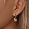 Hoop Earring Copper Metal Pendientes Pansy Butterfly Lotus Sunflower Designed For Woman Authentic Original Earring Trendy Fashion High Quality Fine