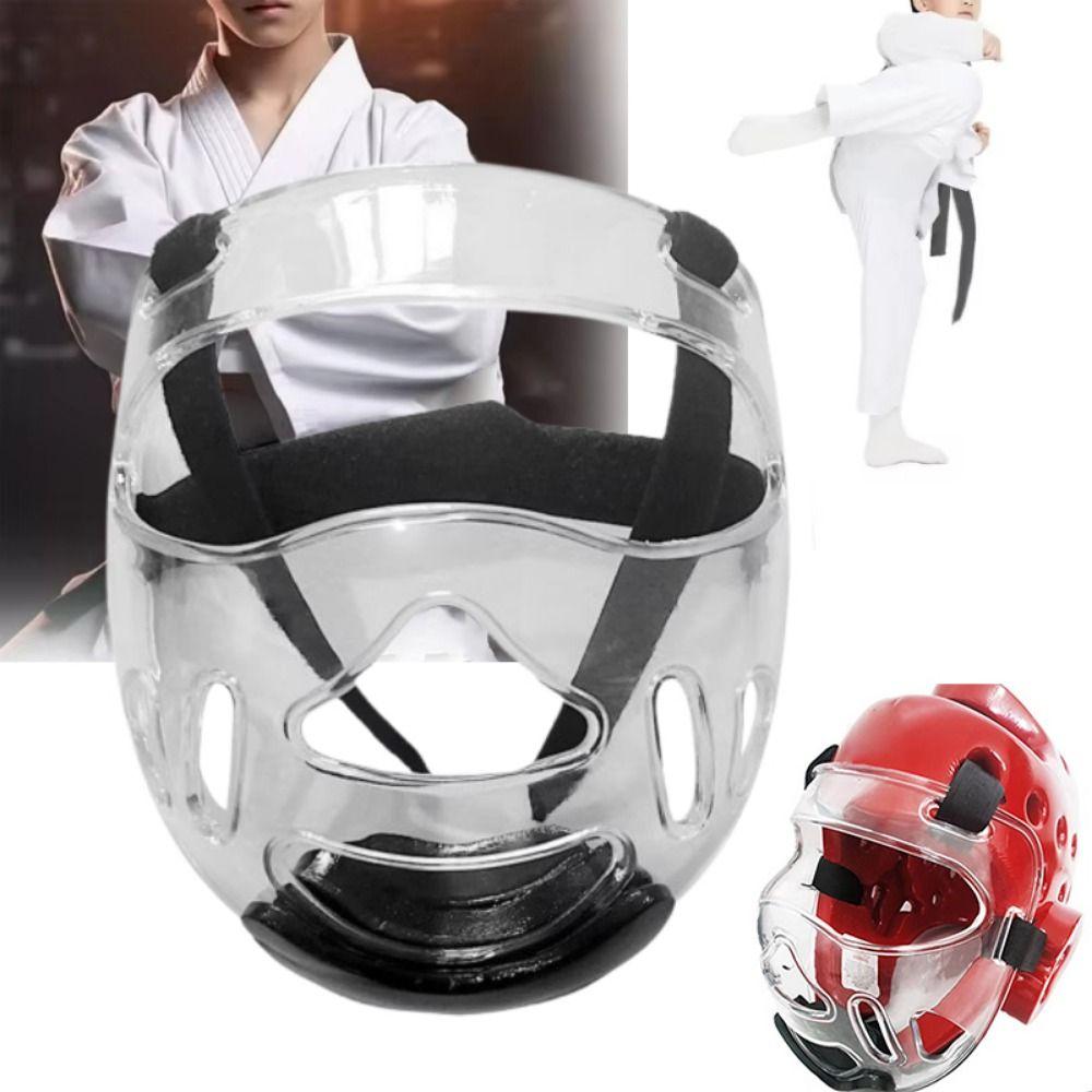 Transparent Mask Taekwondo Face Shield Breathable Taekwondo Helmet Head Protection