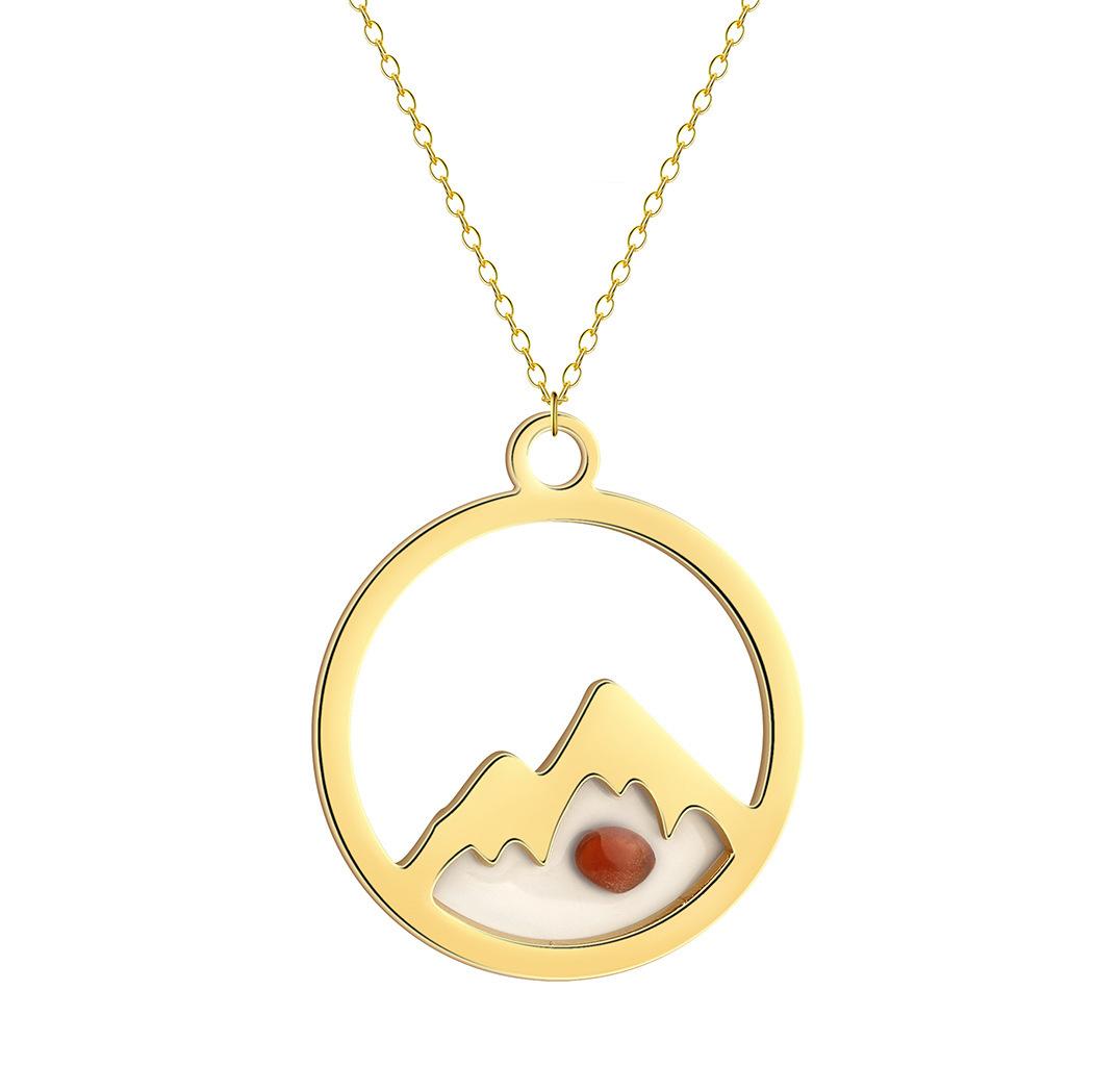 And Simple Shepherd s Purse Seed Wishing Oval Time Necklace Commemorative Gift for Men and Women Couples 60CM
