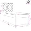 Box Spring Bed with Mattress and Headboard Taupe 80 x 200 cm Fabric