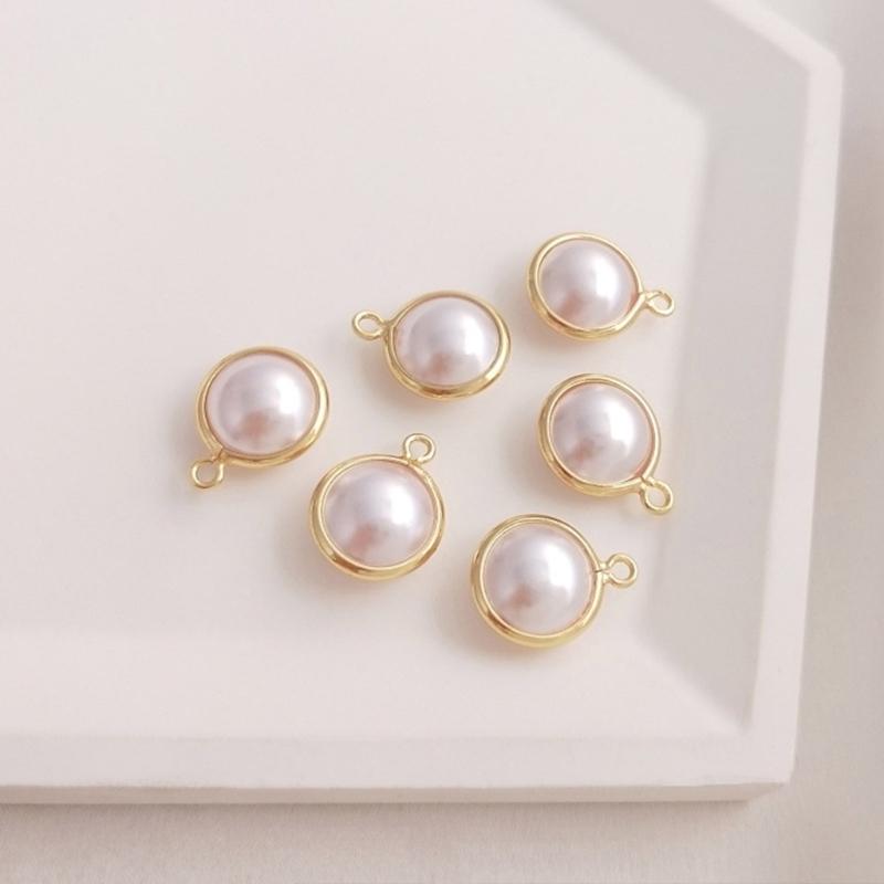 5Pieces Pearls Pendants Jewelry Making Part Fashion Accessory Perfect for Unique Jewelry Making and Craft Accessories
