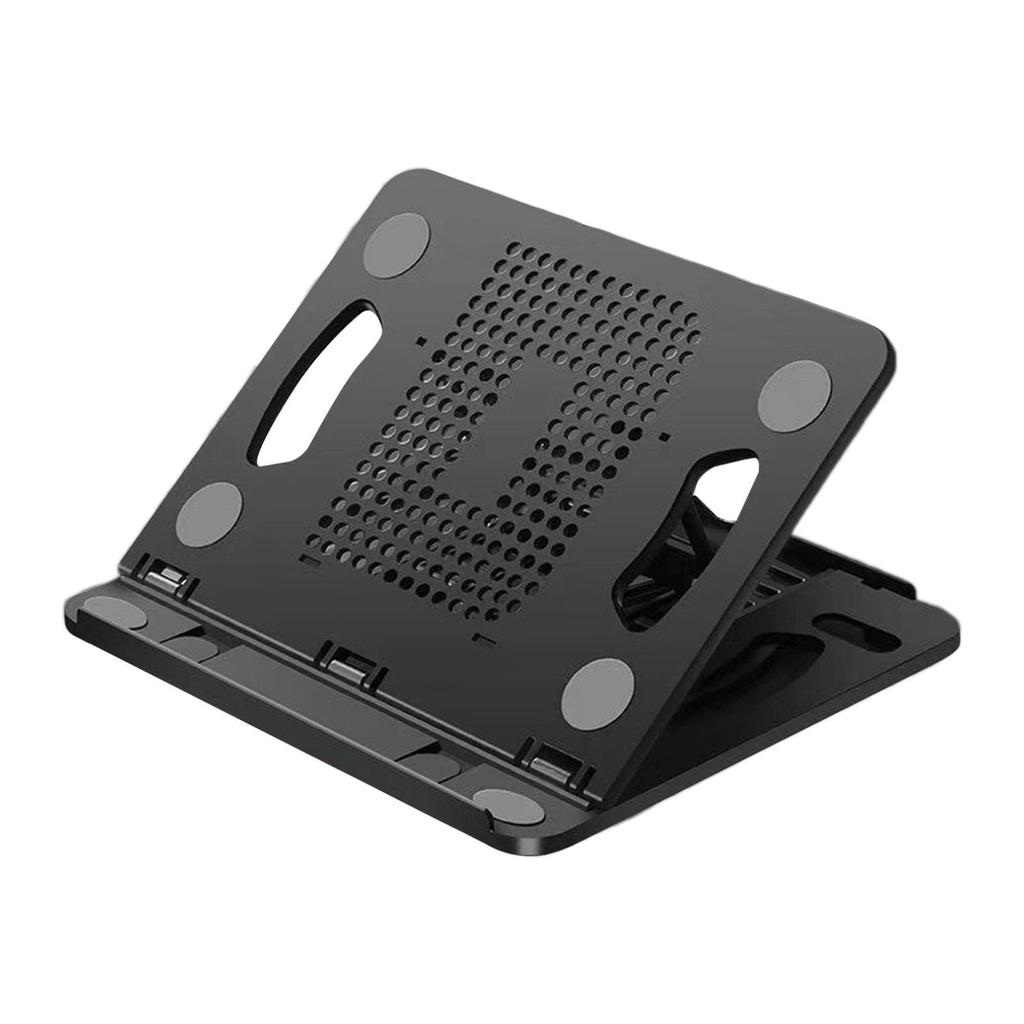 Laptop Stand Lightweight Nonslip Folded Ventilated Cooling Shelf Adjustable 8 Positions for Desk Study Living Room Home Bedroom
