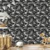 Military Camouflage Wallpaper Graphite, Gray and Light Gray 50x1000