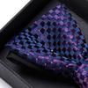 Men Necktie Set Bow Tie Kerchief Cufflinks Fashionable Elegant Male Neck Tie Set for Hall Festival